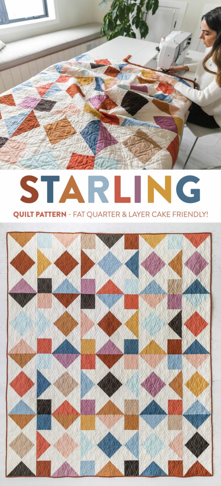 Starling Quilt Pattern – Fat Quarter & Layer Cake Friendly - Suzy Quilts