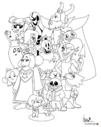 Undertale Coloring Pages Printable Sketch Coloring Page