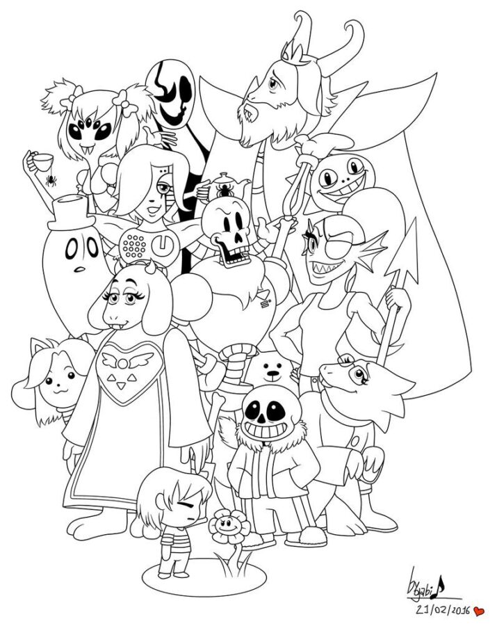 Undertale Coloring Pages Printable Sketch Coloring Page