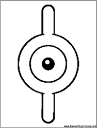 Unown I Coloring Page