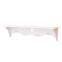 Wall shelf Heart-Shaped Wall Hanging Eureopean Style Wood (White)