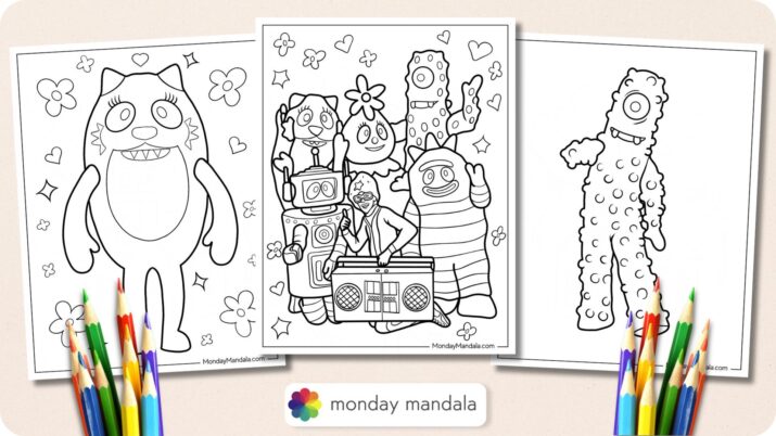 Yo Gabba Gabba Coloring Pages (Free PDF Printables)