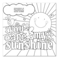 Zoomie Kids Sacramento You Are My Sunshine Color Me Personalized Canvas Art | Wayfair